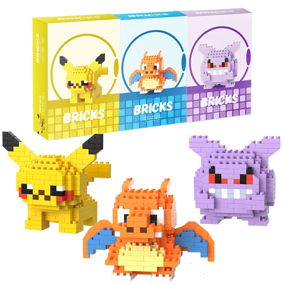 Lego Building Blocks - Blocchi da Costruzione Micro Pokemon Pikachu