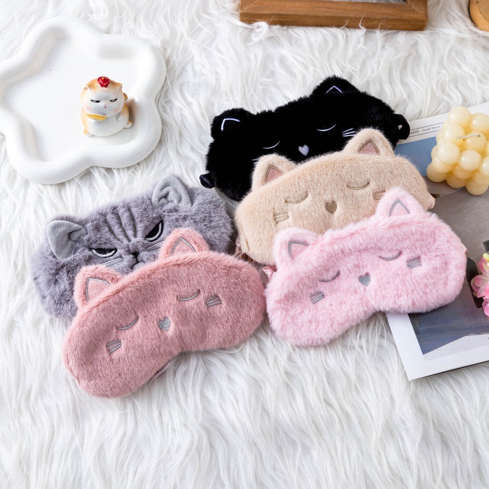 Soft Plush Doll - Maschera per Dormire in Peluche a
