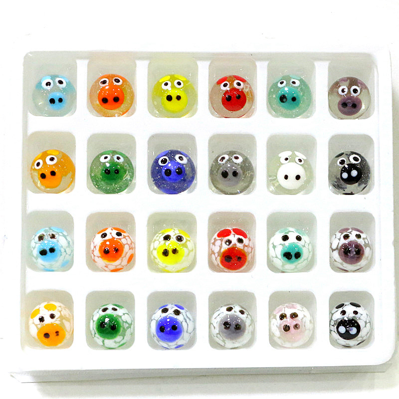 24Pcs Cute Rare Glass biglie B - Kids Toys Cartoon Images recensione e prezzo